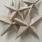 Recycled Folded Book Stars