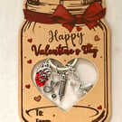 Valentine’s Day gift Anatomical heart and medical bits keyring birthday gift