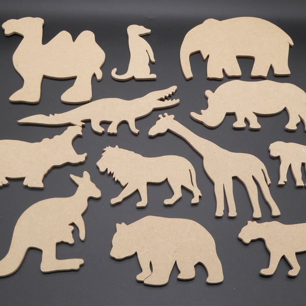 Templates - Collection of 12 Assorted Animals (Set 2)