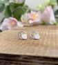 Silver Leaf Cut-out Stud Earrings - Image 6