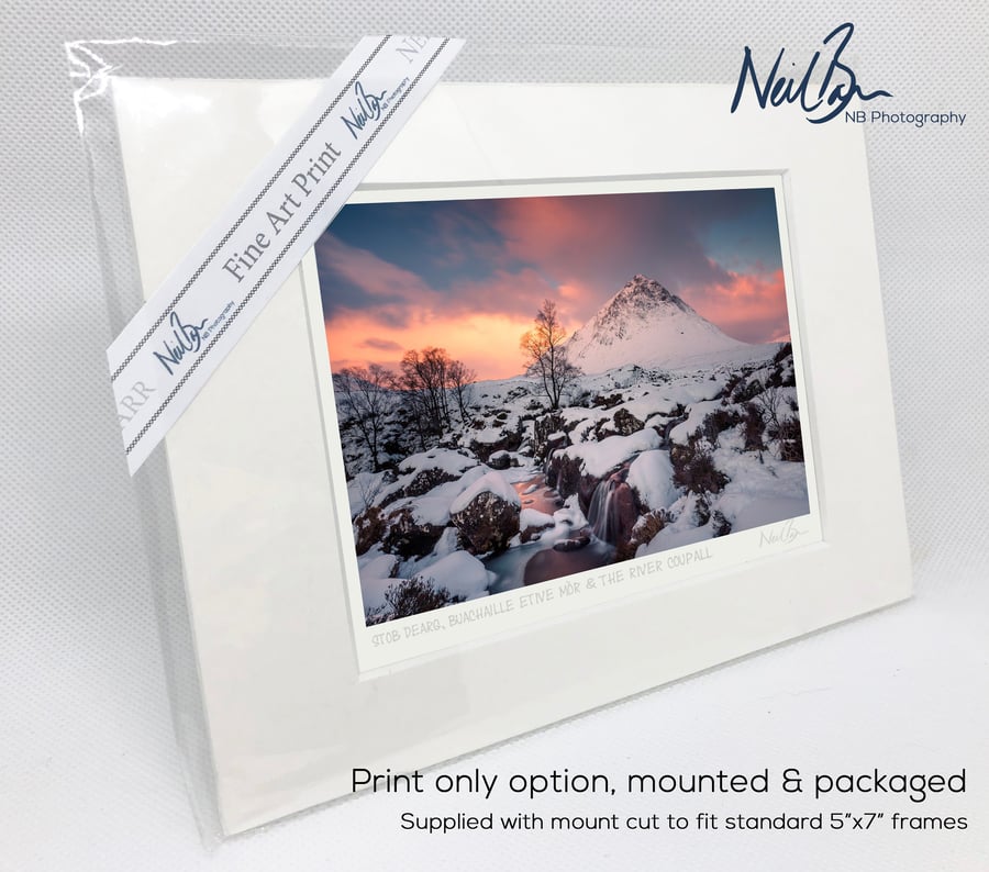 Buachaille Etive Mor (Stob Dearg) Glen Coe - A6 (7" x 5") Unframed Print