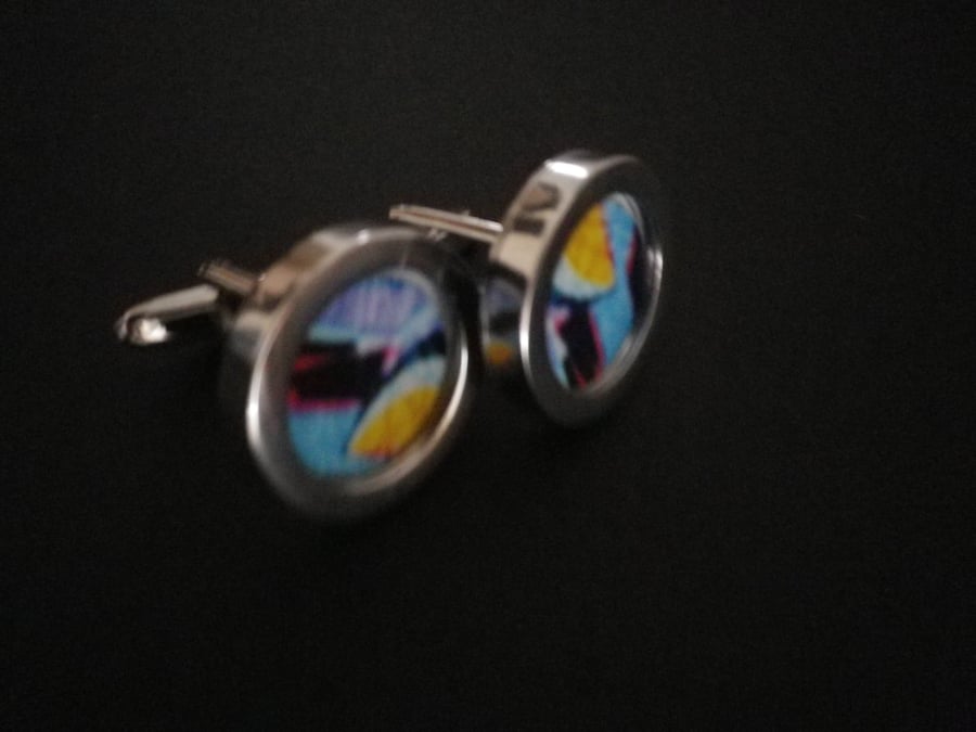 Abstract Art cufflinks , free shipping, gift wrapped, super image, Ref 1234