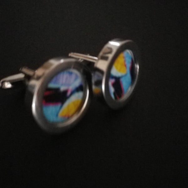 Abstract Art cufflinks , free shipping, gift wrapped, super image, Ref 1234