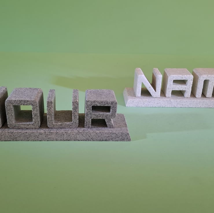 Stone Letters to create names of loved ones or ... - Folksy