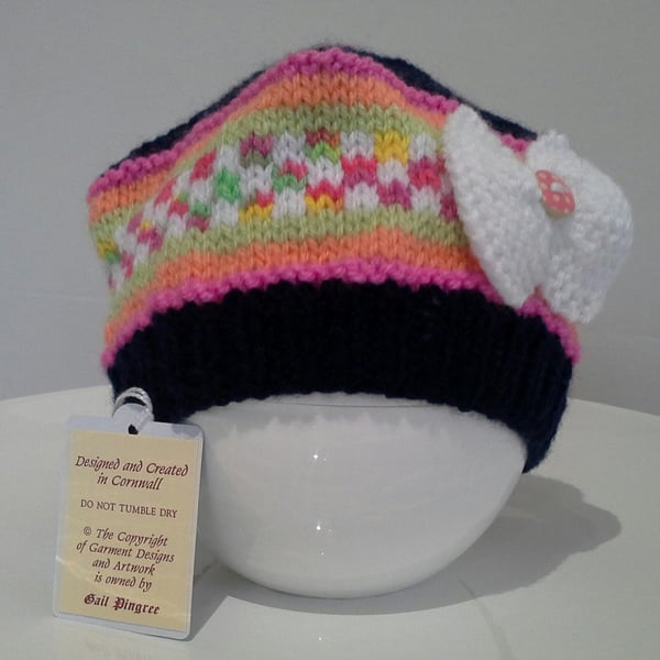Baby Girls Beret Style Hat  3 - 12 months size 