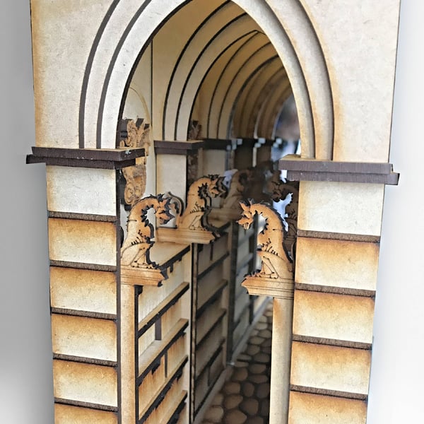 Unseen University Wizards Library Book Nook - Complete Kit with Glue and USB Lig