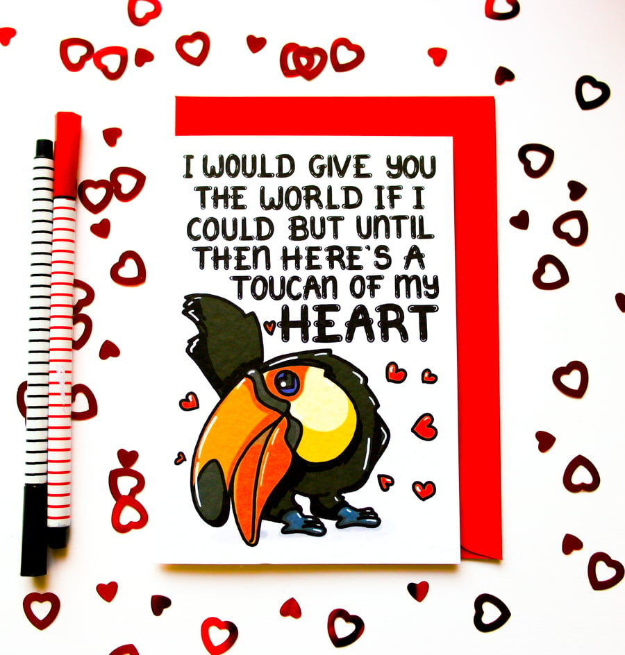 Toucan Love, Birthday, Anniversary, Valentine's, Just Because Card For Him, Her