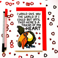 Toucan Love, Birthday, Anniversary, Valentine's, Just Because Card For Him, Her