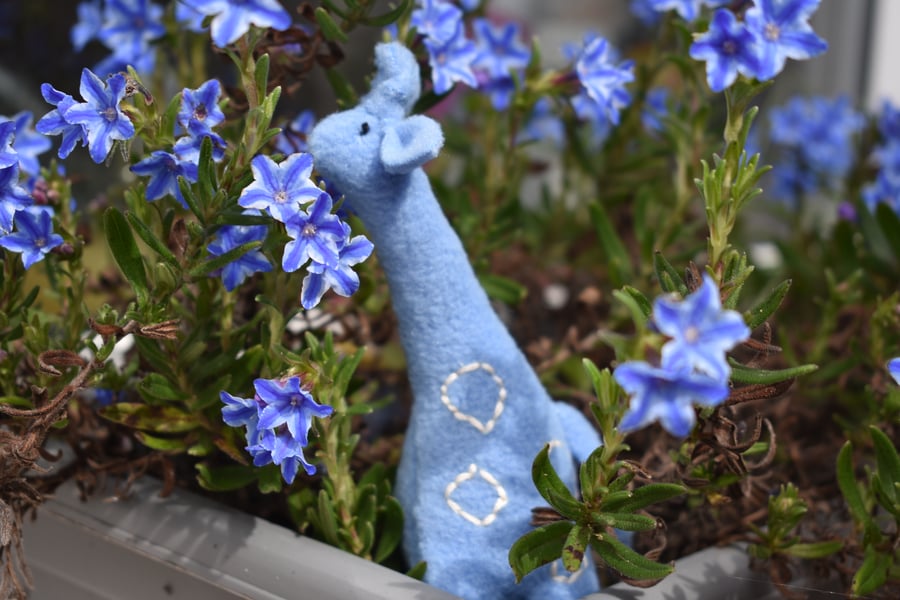 Miniature Blue Giraffe