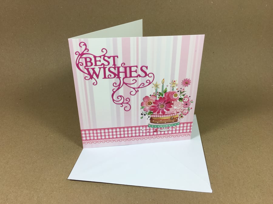 Best Wishes Greetings Card Free postage within the UK