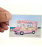 Original ACEO Miniature Watercolour Painting Classic Ice Cream Van 1970's - Image 4