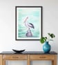 Australian Pelican Art Print, Pelican Wall Art, Australian Wildlife Bird Decor - Image 9