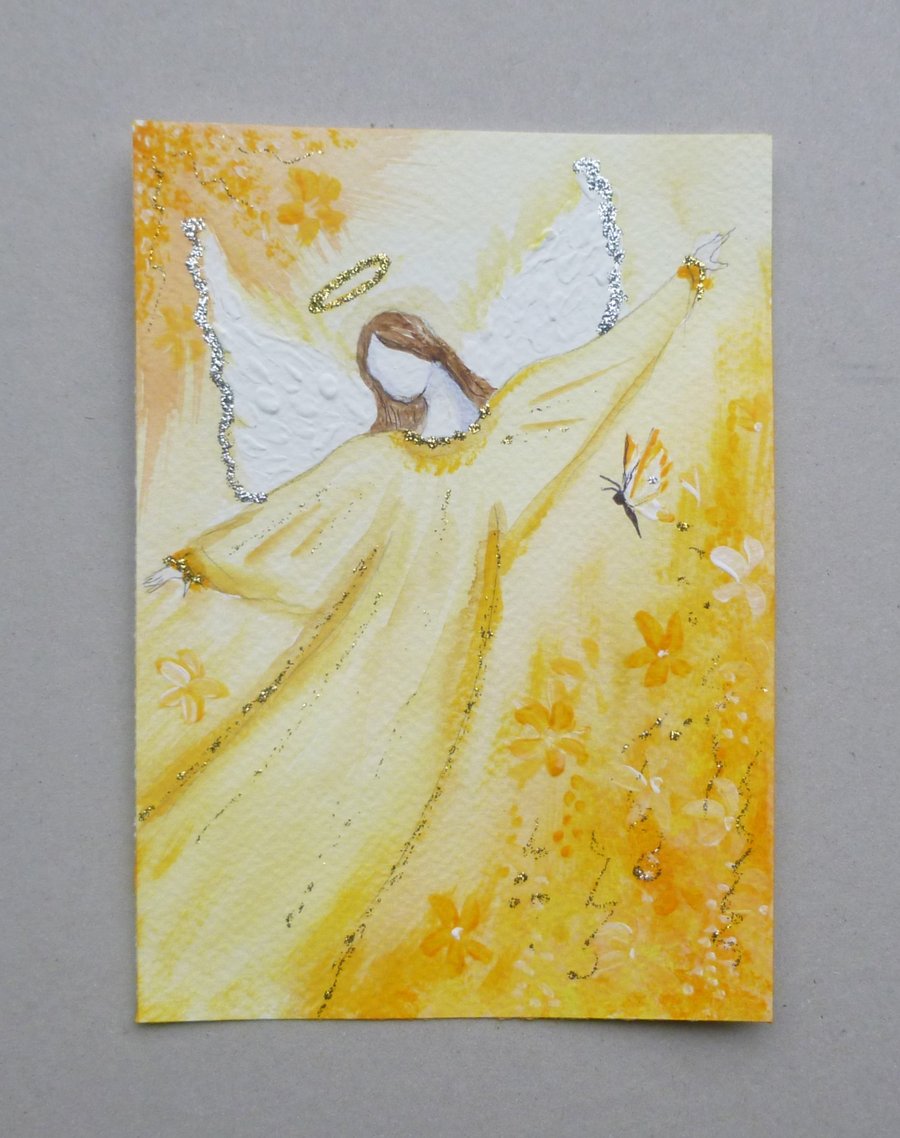 hand painted angel art painting ( ref F 833 PN G4 )