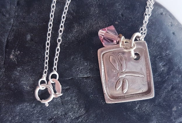 18" Sterling Silver Chain with Dragonfly Pendant