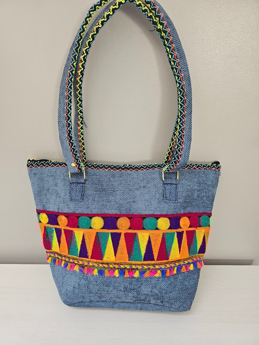 Textured Felt Artisan Tote Bag