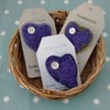 Heart Brooches in Felted Wool, Heather Brooch