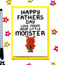 Funny Fathers Day Card For Daddy From Daughter, Son, Little Monster - Image 4