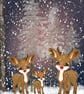 Cute Reindeer Christmas Card - Reindeer Family
