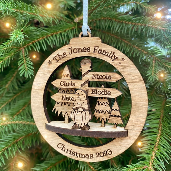 Personalised Family Christmas Ornament