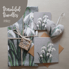 Beautiful Bundle, Snowdrop Lovers, Tea towel, coaster, card & hanging decoration