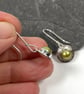 Sterling silver and green pearl earrings - Image 8