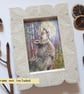 Howl at The Moon, a small original wolf drawing, animal wall art - Image 9