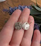 Handmade Fine Silver Drop Earrings Eye of the Storm Design