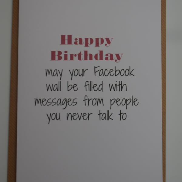 Funny Birthday Card, Facebook, Humour, Wishes  -  Facebook Wall