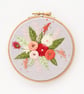 Floral Embroidery Kit, Needlepoint Kit, Craft Kit - Image 1