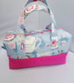 Bags, Box Shaped Make Up Bag , Zip and Handles, Multi Use, Sewing, Crochet