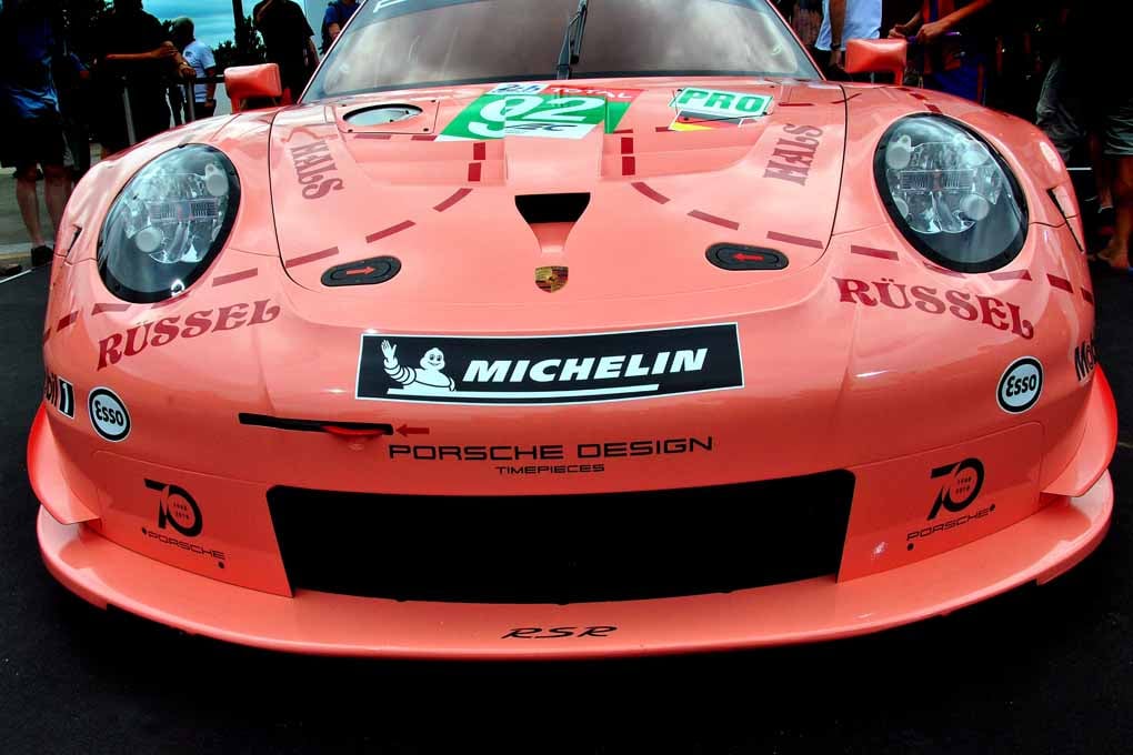 Porsche 911 RSR Pink Pig Sports Car Photograph Print