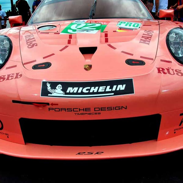 Porsche 911 RSR Pink Pig Sports Car Photograph Print