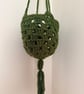 Handmade Crochet Plant Hanger - Rustic Hanging Plant Holder - Boho Home Decor - Image 2