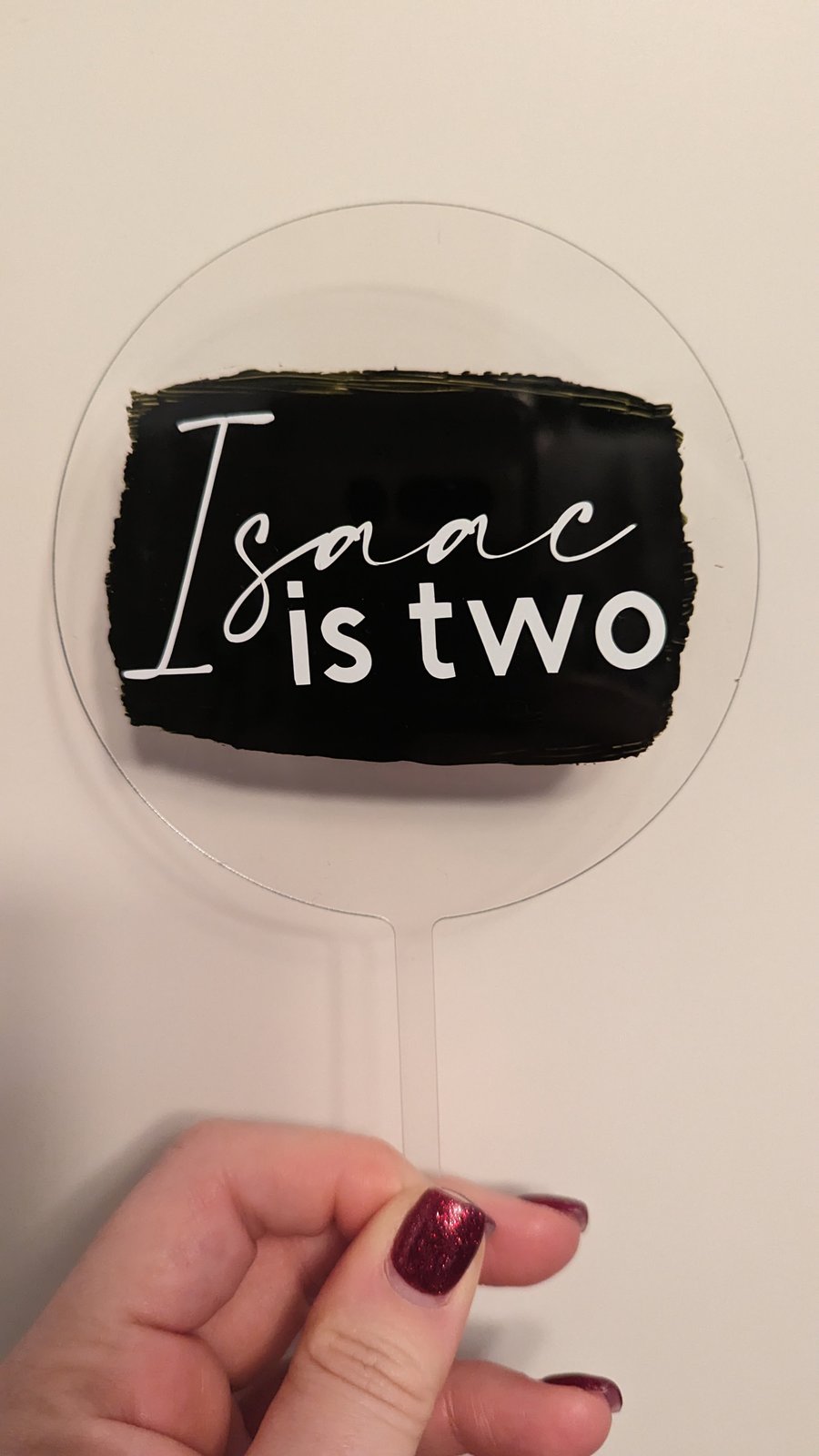 Personalised acrylic cake topper Folksy