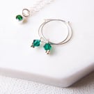 MAY Birthstone Crystal Hoop Earrings