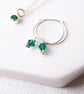 MAY Birthstone Crystal Hoop Earrings - Image 1