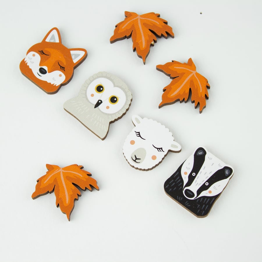 Wooden Owl Magnetic Needle Minder