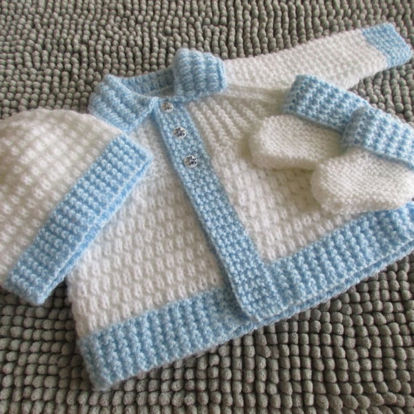 14" Newborn Coat Hat and Booties