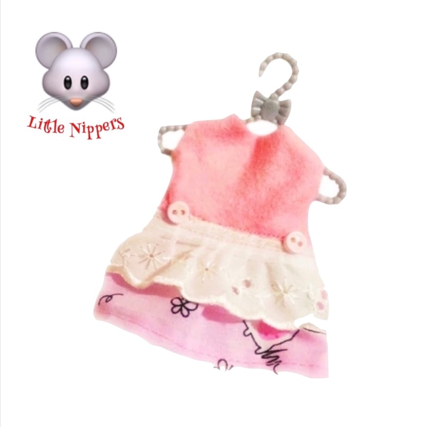 Reserved for Kat Reduced - Little Nippers’ Pink Dress with Broderie Anglais Trim