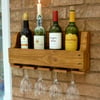 Rustic Wooden Wine Rack - Antique Pine