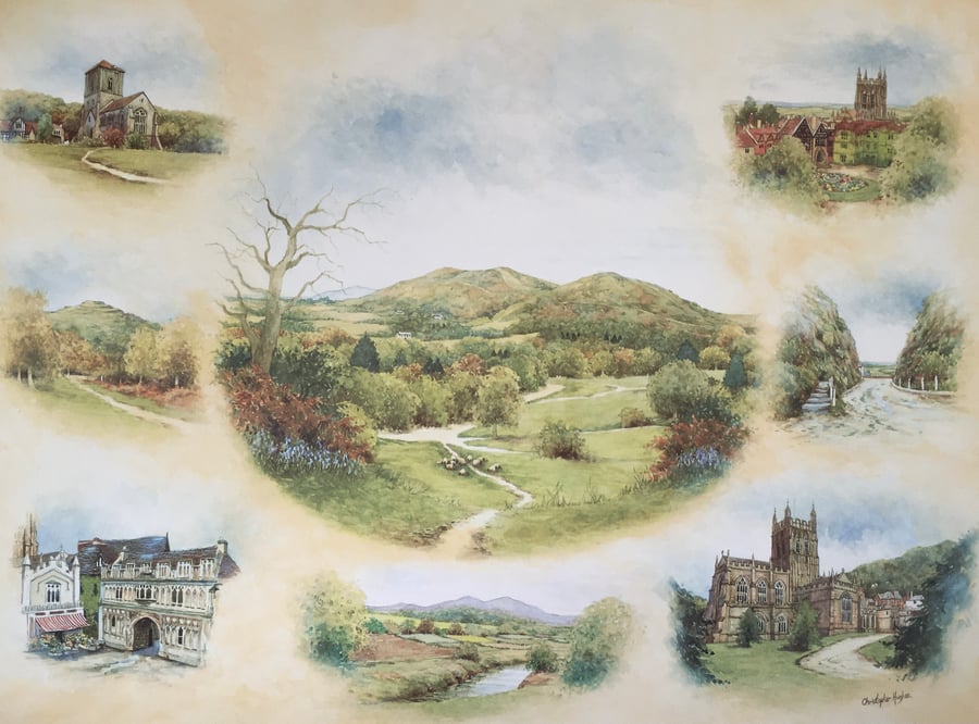 Malvern. Signed Limited Edition of 850 . Mounte... Folksy