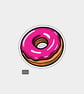 Funny Vinyl Sticker For Adults - Pink Doughnut