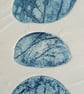 Pebbles collagraph print  Stone Collection III blue  - Image 2