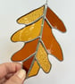 Stained Glass Oak Leaf Suncatcher - Handmade Hanging Window Decoration  - Image 4