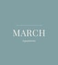 March Birthstone Ring - Hammered Silver & Aquamarine - Handmade in England - Image 1