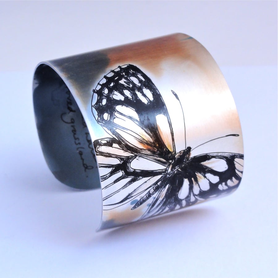 Marbled white butterfly cuff