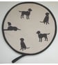 Labrador Chocolate Brown Dog Aga Hob Lid Mat Pad Hat Round Cover - Image 1