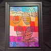 Abstract Art Print - A4 Unframed Flower Pattern Art