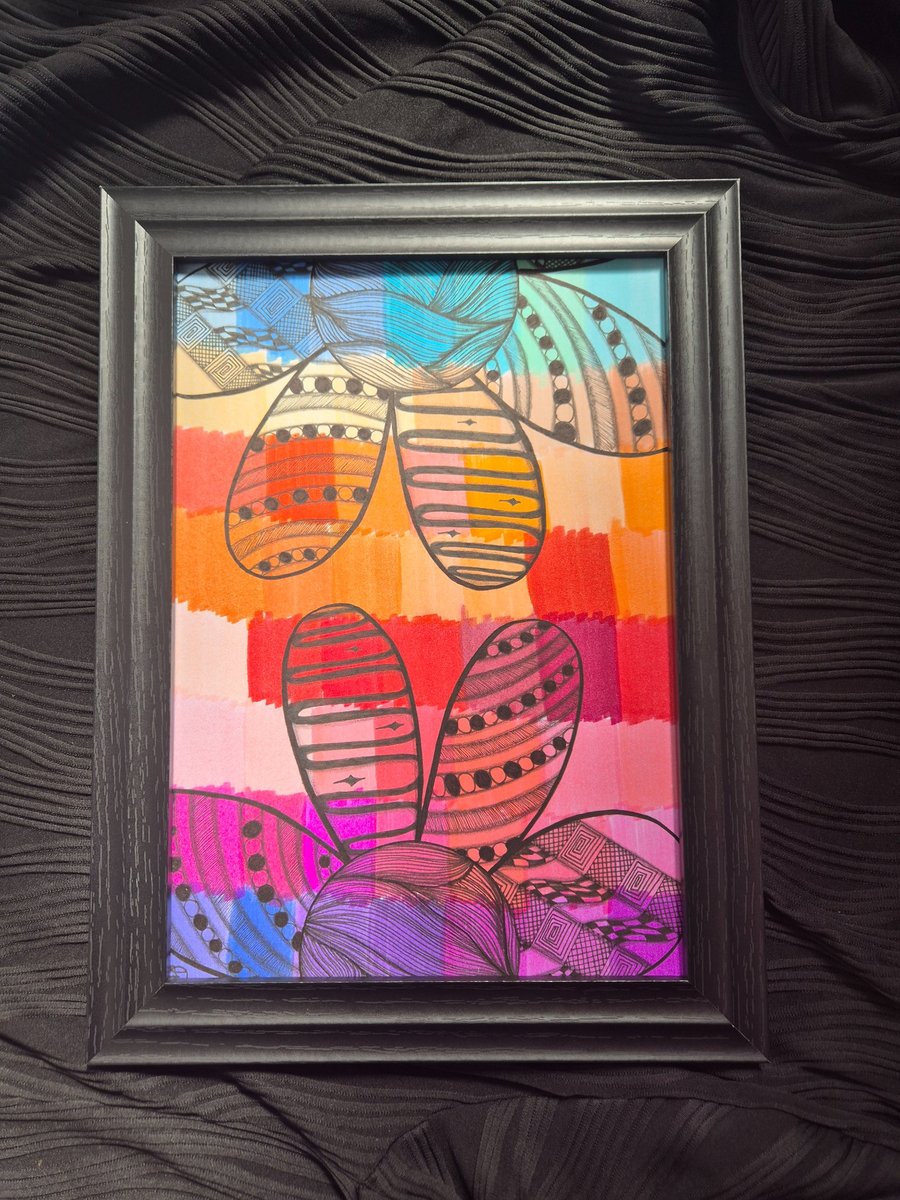 Original Flower Abstract Art - A4 Unframed Wildflowers Edition
