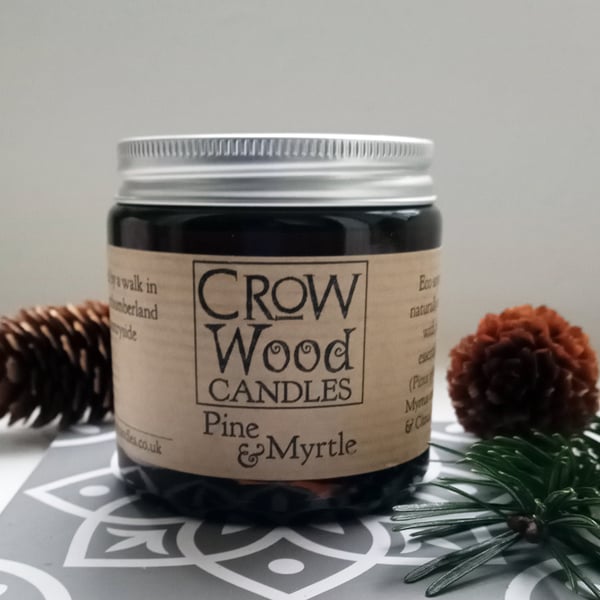 Pine & Myrtle Soya Essential oil Candle 